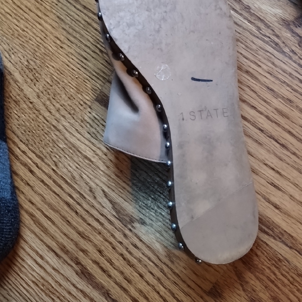 1. State Tan Mules with Zipper Detail - Picture 7 of 15